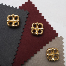 Jewelry Button Gold Metal Chic Cross 27x27mm