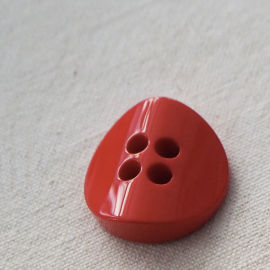 Top Coat Resin Button Red 25mm