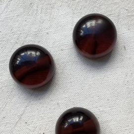 Bouton Design Boule Rouge Grenat 25mm