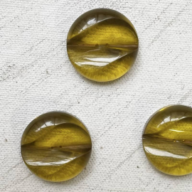 Bouton Design Jaune Translucide Gelée Royale 22mm