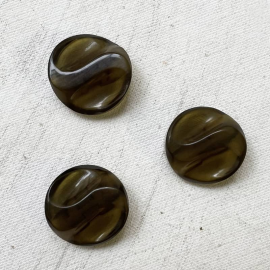 Design Button Green Bronze Transparent 22mm