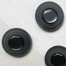 Bouton Design Gris Souris Soucoupe 33mm