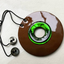 Mini Carlotta Brown Green Long Necklace