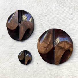 Bouton Design Mosaïque Bordeaux Brique 18-40mm
