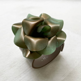 Bracelet Design Femme Cam&eacute;lia Brun Vert