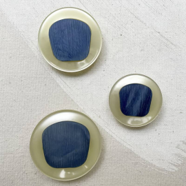 Trendy Buttons Beige and Blue 34-40-45mm