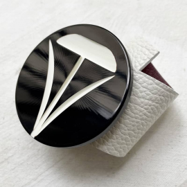 Bracelet Design Bateau Fleur Noir et Blanc