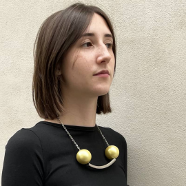 Design Necklace Yellow and Silver Swing