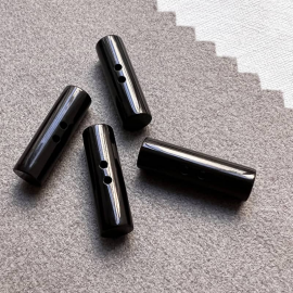 Design Button Log Black Resin 27mm
