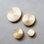 Brushed Gold Metal Design Button Disc 14-18-28-35mm