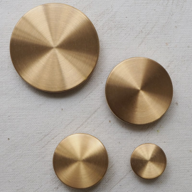 Brushed Gold Metal Design Button Disc 14-18-28-35mm