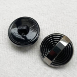Jewel Button Silver Glass Arch 18-23mm