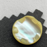 Design Button Mother of Pearl Yellow Tortoise 25mm