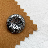 Jewel Button Silver Glitter Glass 14mm