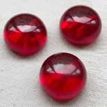 Bouton Bijou Boule Translucide Rouge 22mm