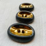 Design Button Grey Gold Pebble Ceramic 25-27-35mm
