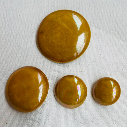 Design Button Ceramic Ocher Orange 20-25-30-44mm