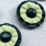 Design Button Flower Corolle Duo Green 23-27mm
