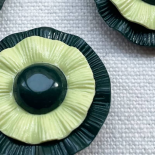 Design Button Flower Corolle Duo Green 23-27mm