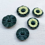 Design Button Flower Corolle Duo Green 23-27mm