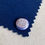 Beautiful Button Blue Mother-of-Pearl Arty 50s 22mm