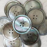 Large Button Mother-of-Pearl Gray Pink 40mm Storm