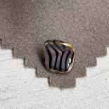 Square Design Button Blue Pink Tiger 18mm