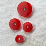Bouton Design Rouge Strass Solo 18-23mm