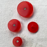Bouton Design Rouge Strass Solo 18-23mm