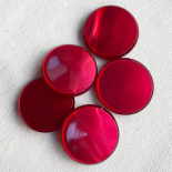 Shiny Red Design Sewing Button 30mm Capucine