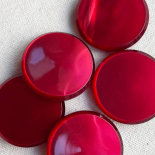Shiny Red Design Sewing Button 30mm Capucine