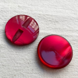 Shiny Red Design Sewing Button 30mm Capucine