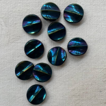 Sea Blue Design Button 18mm Surf