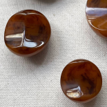 Jewel Button Amber Orange 21-26-34-39mm