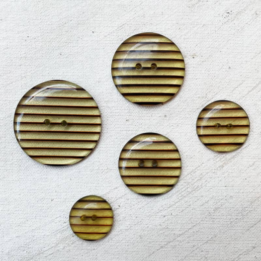 Design Button Yellow Brown Stripes 18-22-27-30-36mm