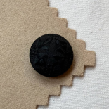 Bouton Design Passementerie Noir Lettre X 22mm