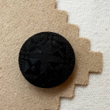 Bouton Design Passementerie Noir Lettre X 22mm