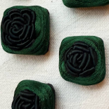 Design Trimmings Button Blue Green Flower 16-18-22mm