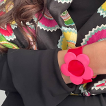 Bracelet Créateur Fleur Duo Rose Marguerite Pop