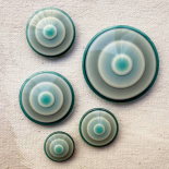 Design Button Blue White Turquoise 23-28-32-44mm
