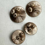 Design Button Light Beige Raffia 32-38mm
