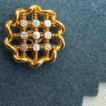 Bouton Bijou Métal Doré Ajouré Régence 12-15-23mm