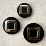 Beautiful Brown Metal Button Original 70s 25-30-35mm