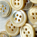 Beautiful Natural Mother-of-Pearl Shirt Button 15mm