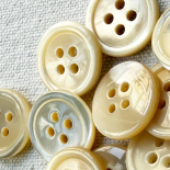 Beautiful Natural Mother-of-Pearl Shirt Button 15mm
