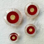 Beautiful Red Circle Design Button 16-20-23-27mm