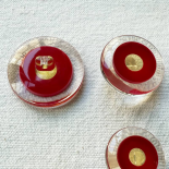 Beautiful Red Circle Design Button 16-20-23-27mm