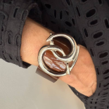 Superbe Bracelet Manchette Femme Noeud Argent