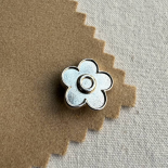 Beautiful Design Button Silver Flower 14-21mm