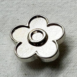 Beautiful Design Button Silver Flower 14-21mm
